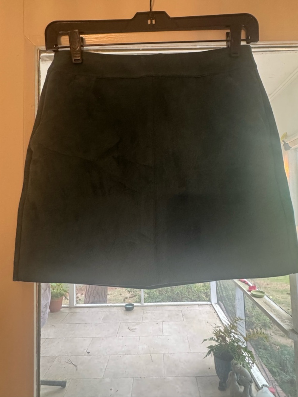 GREEN Suede Mini Skirt - Women